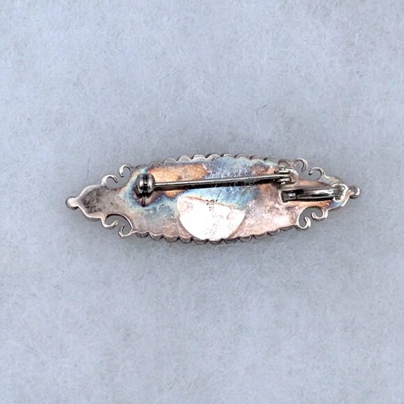 Designer Marianna Richard Sajen Sterling Silver 925 Jasper Brooch Pin Pendant - Picture 4 of 6